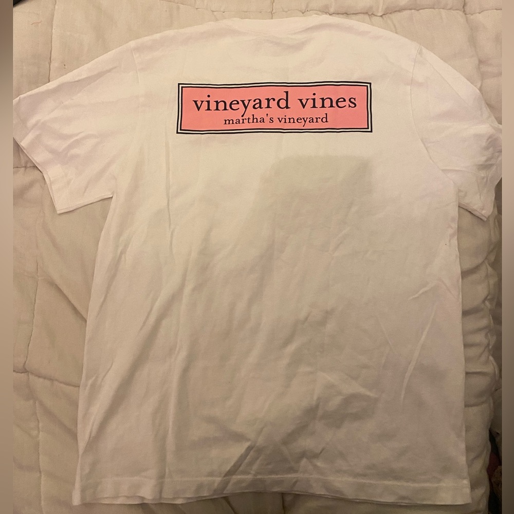 VINEYARD VINES White T-Shirt, Size S